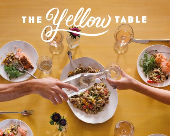 The Yellow Table cookbook and a shared meal